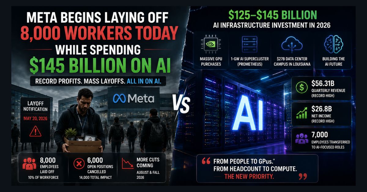Meta layoffs 8000 jobs AI restructuring